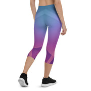 "Vivid Rainbow Bliss Capri Leggings: Add a Pop of Color to Your Activewear"