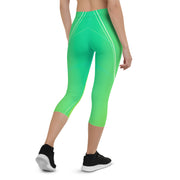 "Neon Dream Capri Leggings: Go Bold and Sexy in Vibrant Green"