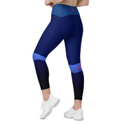 "Enigmatic Archer: Sexy Dark Blue Sagittarius Leggings"