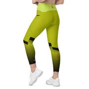 "Golden Twins: Dark Yellow Gemini Zodiac Leggings"