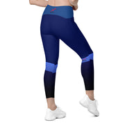 "Enigmatic Archer: Sexy Dark Blue Sagittarius Leggings"