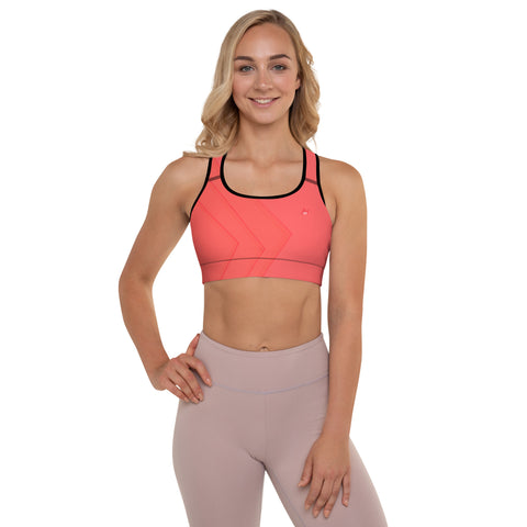 "JCQ82 Energize: Dynamic Orange Performance Sports Bra"