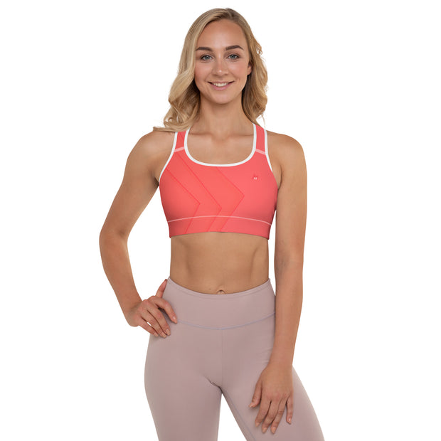 "JCQ82 Energize: Dynamic Orange Performance Sports Bra"