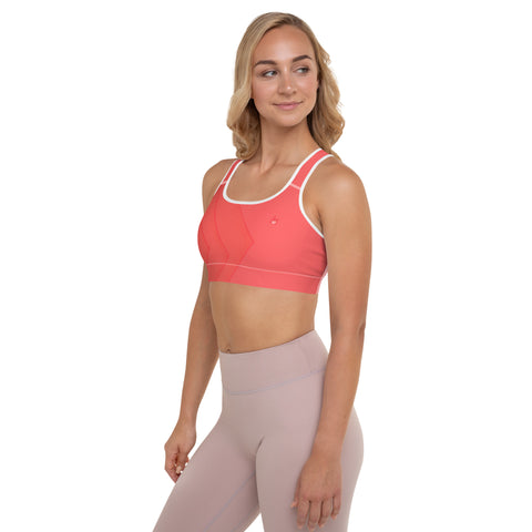 "JCQ82 Energize: Dynamic Orange Performance Sports Bra"