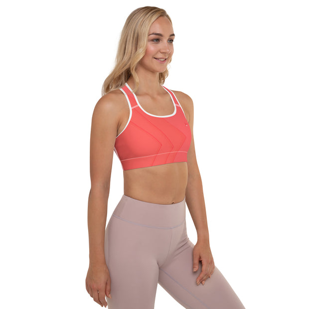 "JCQ82 Energize: Dynamic Orange Performance Sports Bra"