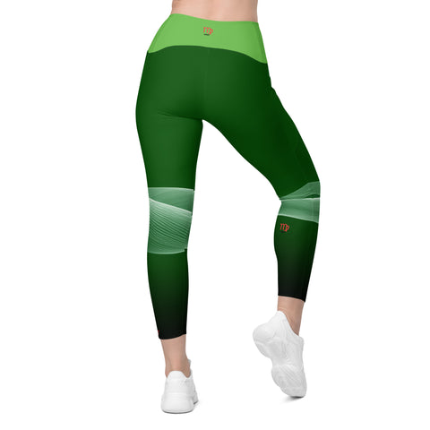 "Emerald Virgo Temptation: Sexy Green Leggings"