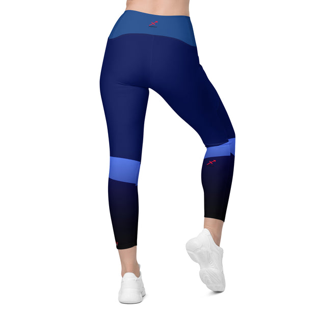 "Enigmatic Archer: Sexy Dark Blue Sagittarius Leggings"