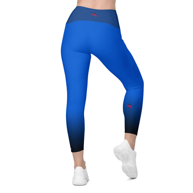 "Scorpio Seduction: Zodiac Blue Leggings"