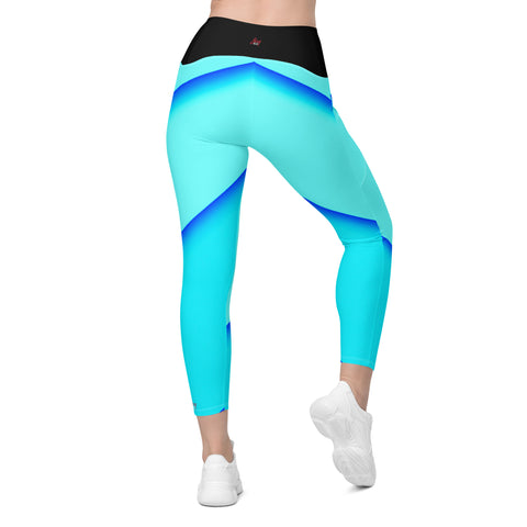 "Electric Blue Pocket Leggings: Style and Functionality"