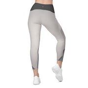 "Chic and Functional Gray Leggings with Pockets - Embrace Style and Convenience!"