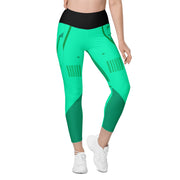 "Vibrant Green Leggings with Pockets: Where Style Meets Utility!"