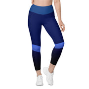 "Enigmatic Archer: Sexy Dark Blue Sagittarius Leggings"