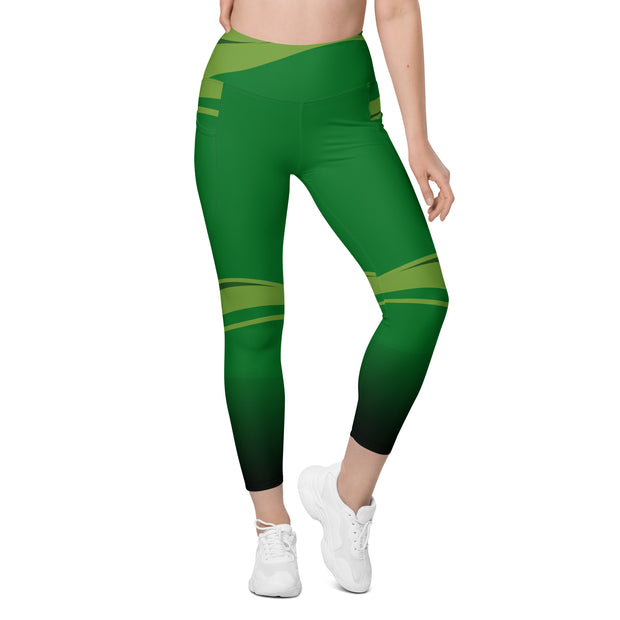 "Seductively Green: Sexy Libra Zodiac Leggings"