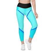 "Electric Blue Pocket Leggings: Style and Functionality"