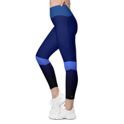 "Enigmatic Archer: Sexy Dark Blue Sagittarius Leggings"