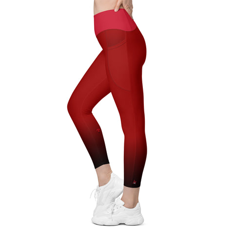 "Horoscope Heat: Aries blaze, Red Sexy Leggings for Every Sign"