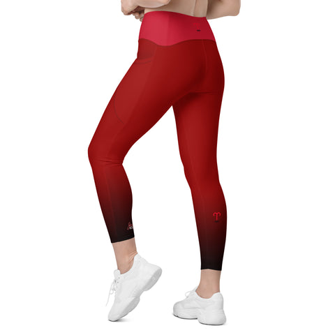 "Horoscope Heat: Aries blaze, Red Sexy Leggings for Every Sign"