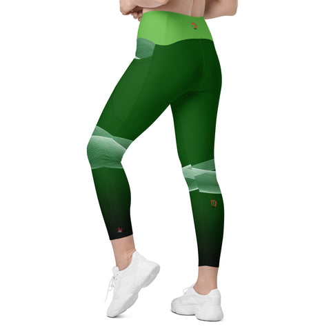 "Emerald Virgo Temptation: Sexy Green Leggings"