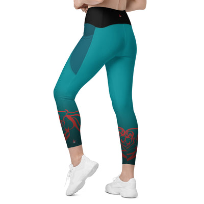 "Icy Elegance: Frosty Blue Leggings for a Stylish Statement"