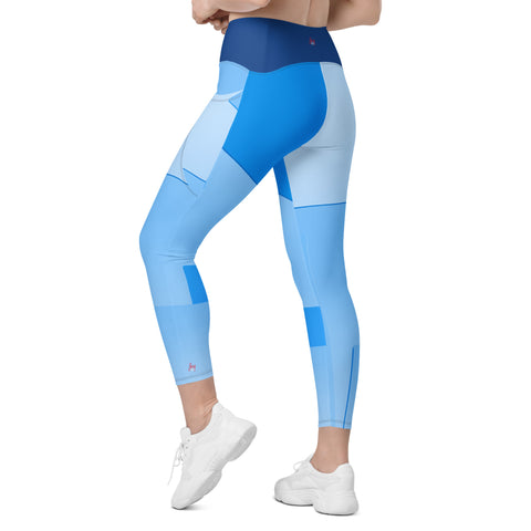 "Blue Hues and Comfort: Elevate Your Look with Stylish Leggings"