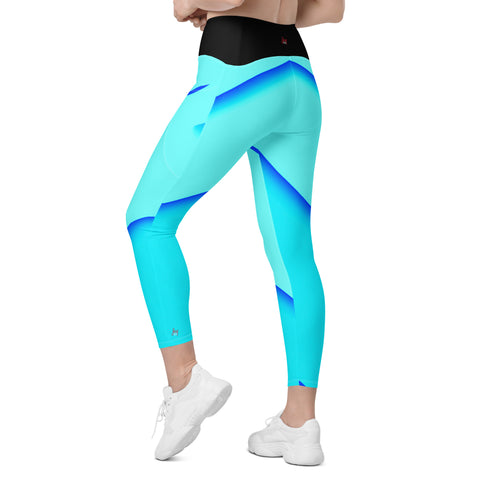 "Electric Blue Pocket Leggings: Style and Functionality"