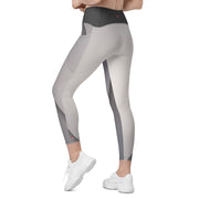 "Chic and Functional Gray Leggings with Pockets - Embrace Style and Convenience!"