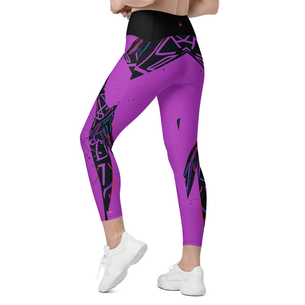 “Neon Matrix: Cyberpunk Leggings for the Athletic Trailblazer”