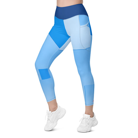 "Blue Hues and Comfort: Elevate Your Look with Stylish Leggings"