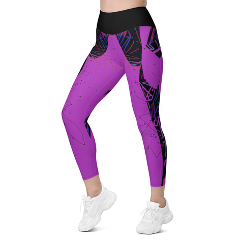 “Neon Matrix: Cyberpunk Leggings for the Athletic Trailblazer”