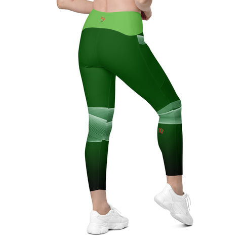 "Emerald Virgo Temptation: Sexy Green Leggings"