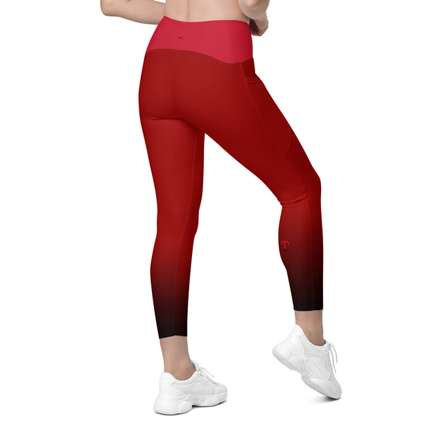 "Horoscope Heat: Aries blaze, Red Sexy Leggings for Every Sign"