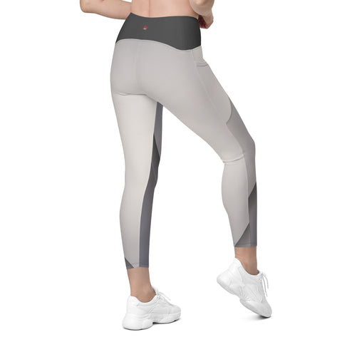 "Chic and Functional Gray Leggings with Pockets - Embrace Style and Convenience!"