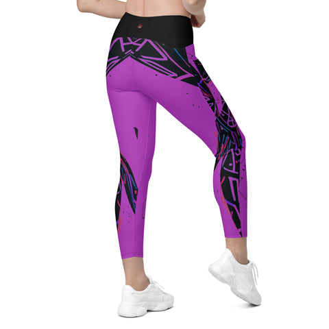 “Neon Matrix: Cyberpunk Leggings for the Athletic Trailblazer”