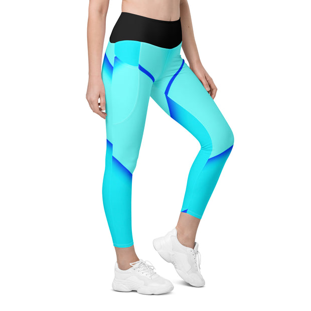 "Electric Blue Pocket Leggings: Style and Functionality"