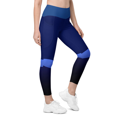 "Enigmatic Archer: Sexy Dark Blue Sagittarius Leggings"