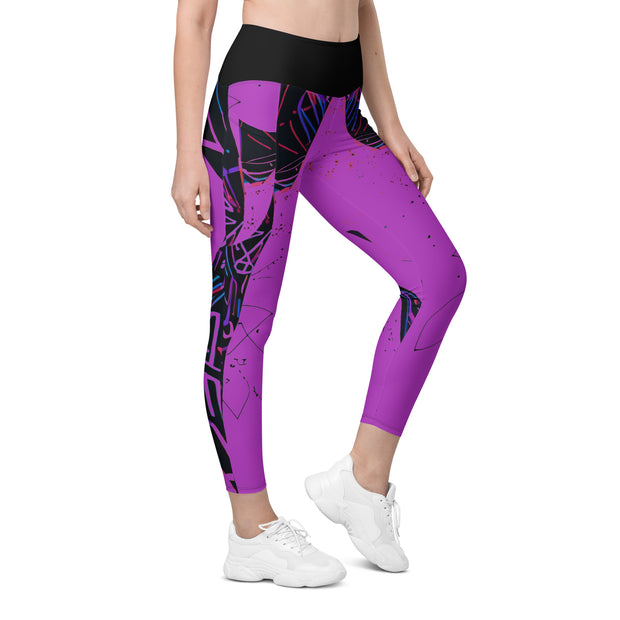 “Neon Matrix: Cyberpunk Leggings for the Athletic Trailblazer”