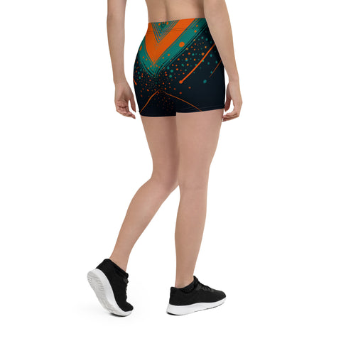 "Emerald Eclipse: Unveil the Fusion of Black and Green in Our Legging Shorts"