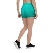 "Icy Elegance: Dive into Comfort with Blue Ice Leggings Shorts"