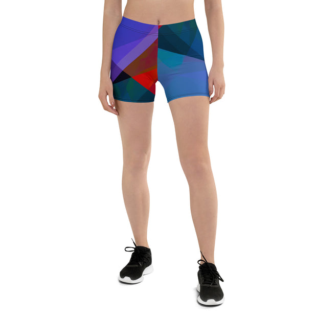 "Kaleidoscope Comfort: Vibrant Multi-Color Shorts"