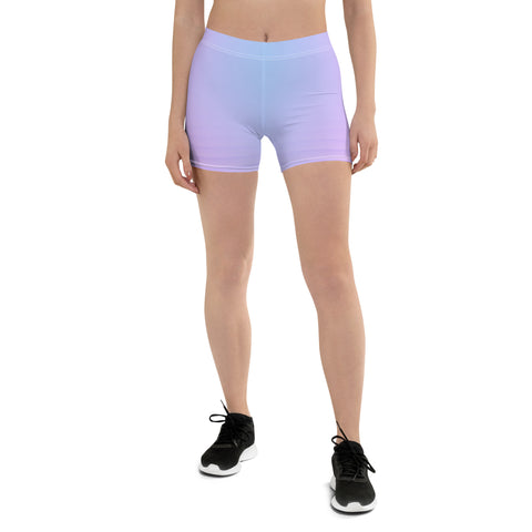 "Turn Heads with Our Seductive Pink and Blue Short Leggings!"