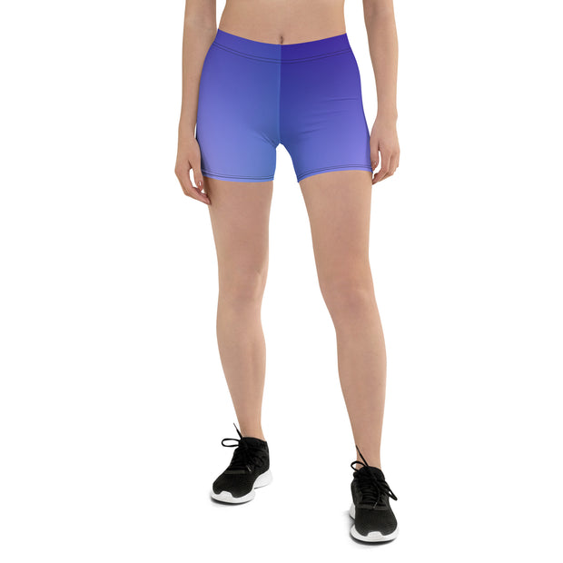 "Purple Duo Bliss: Experience the Dual-Tone Magic with Our Double Purple Legging Shorts"