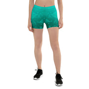 "Icy Elegance: Dive into Comfort with Blue Ice Leggings Shorts"