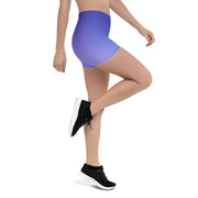 "Purple Duo Bliss: Experience the Dual-Tone Magic with Our Double Purple Legging Shorts"