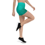 "Icy Elegance: Dive into Comfort with Blue Ice Leggings Shorts"