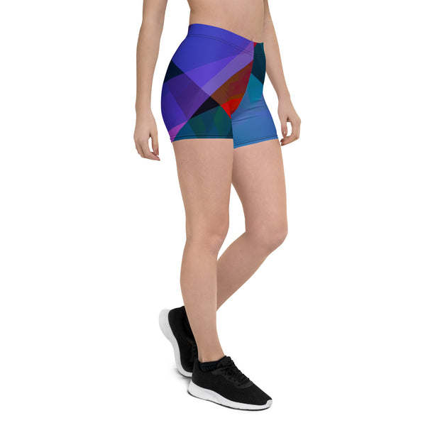 "Kaleidoscope Comfort: Vibrant Multi-Color Shorts"