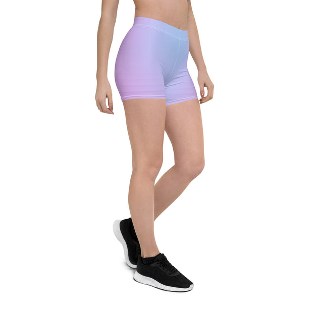 "Turn Heads with Our Seductive Pink and Blue Short Leggings!"