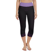 "Galactic Pulse: Neon Pink on Cosmic Black Leggings Design"