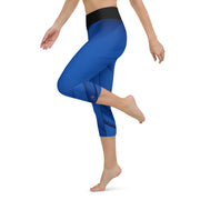 "Ocean Kissed Curves: Sexy Sapphire Blue Leggings"