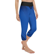 "Ocean Kissed Curves: Sexy Sapphire Blue Leggings"