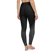 "Polka-Dot Allure: Sleek Black Leggings with a Sassy Twist"